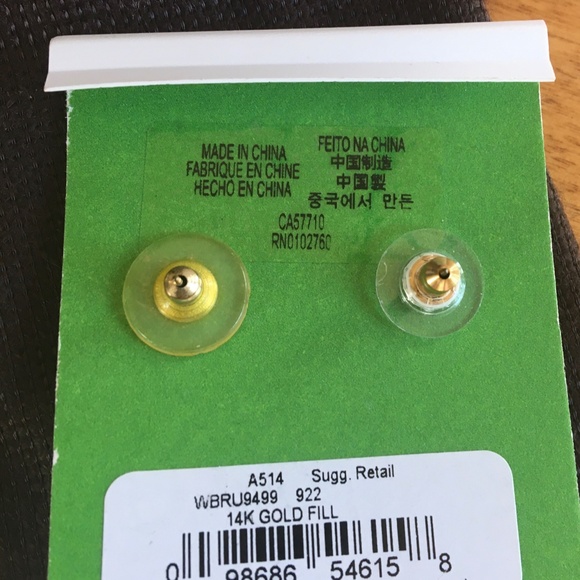 BNWT kate spade gold tone and crystal bow earrings - Picture 3 of 3